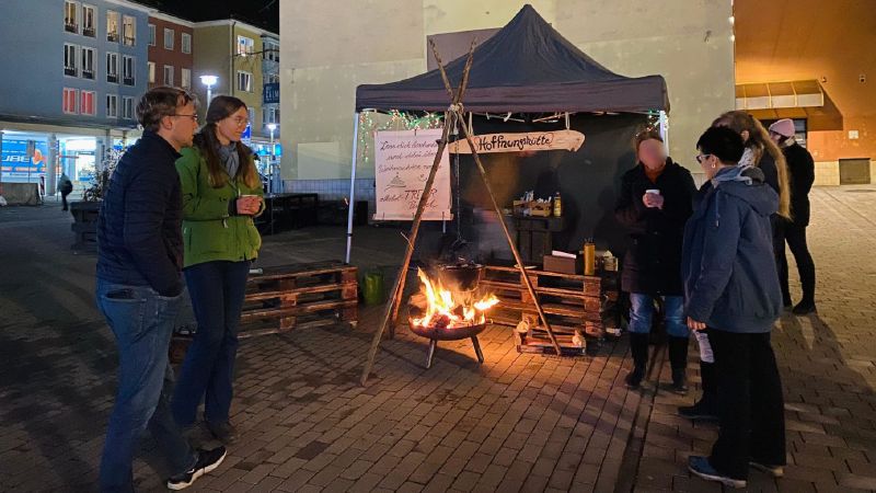 Der Pavillon mit Feuerschale, Adventszeit 2025